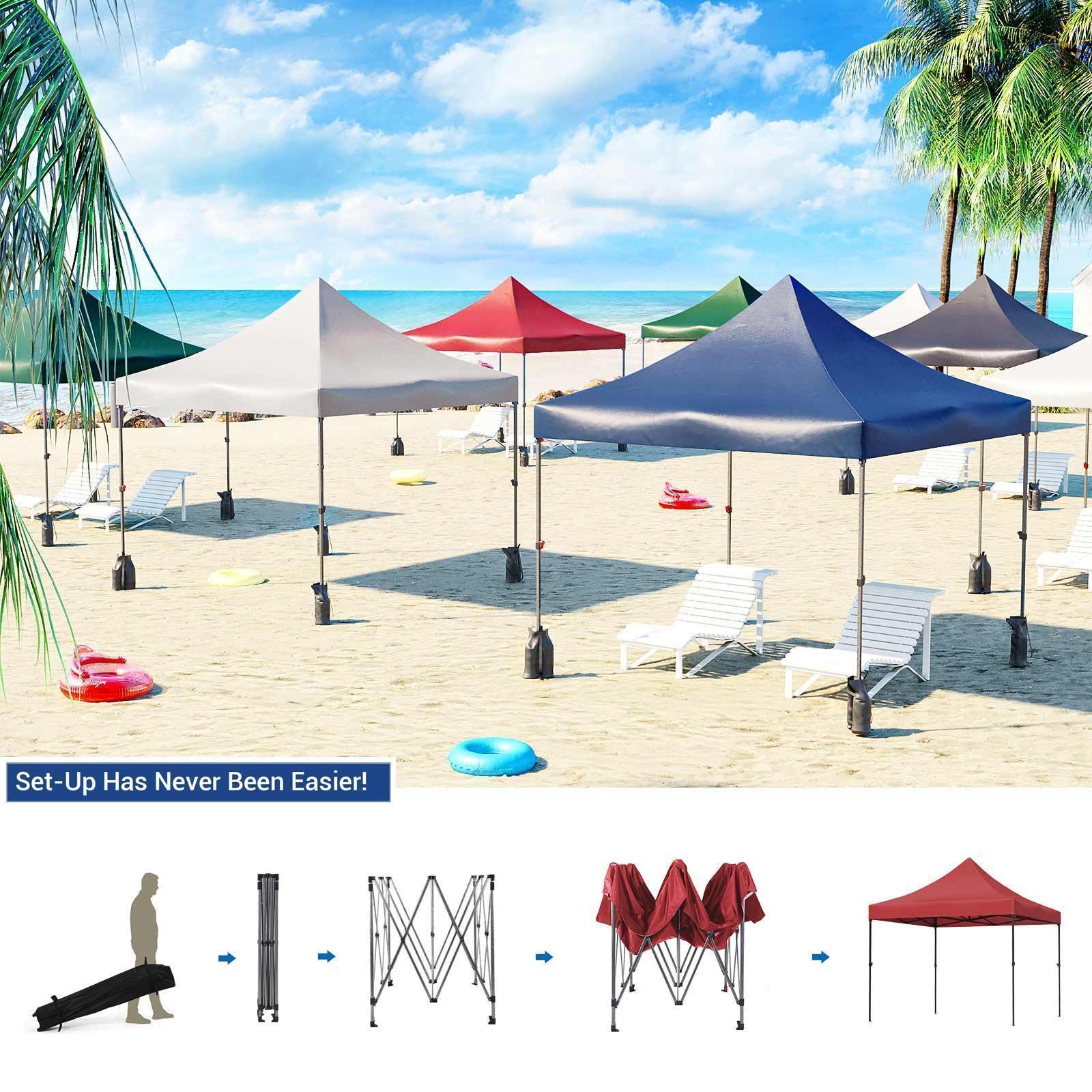 Pop Up Canopy Tent 10 x 10 Feet Red FredCo