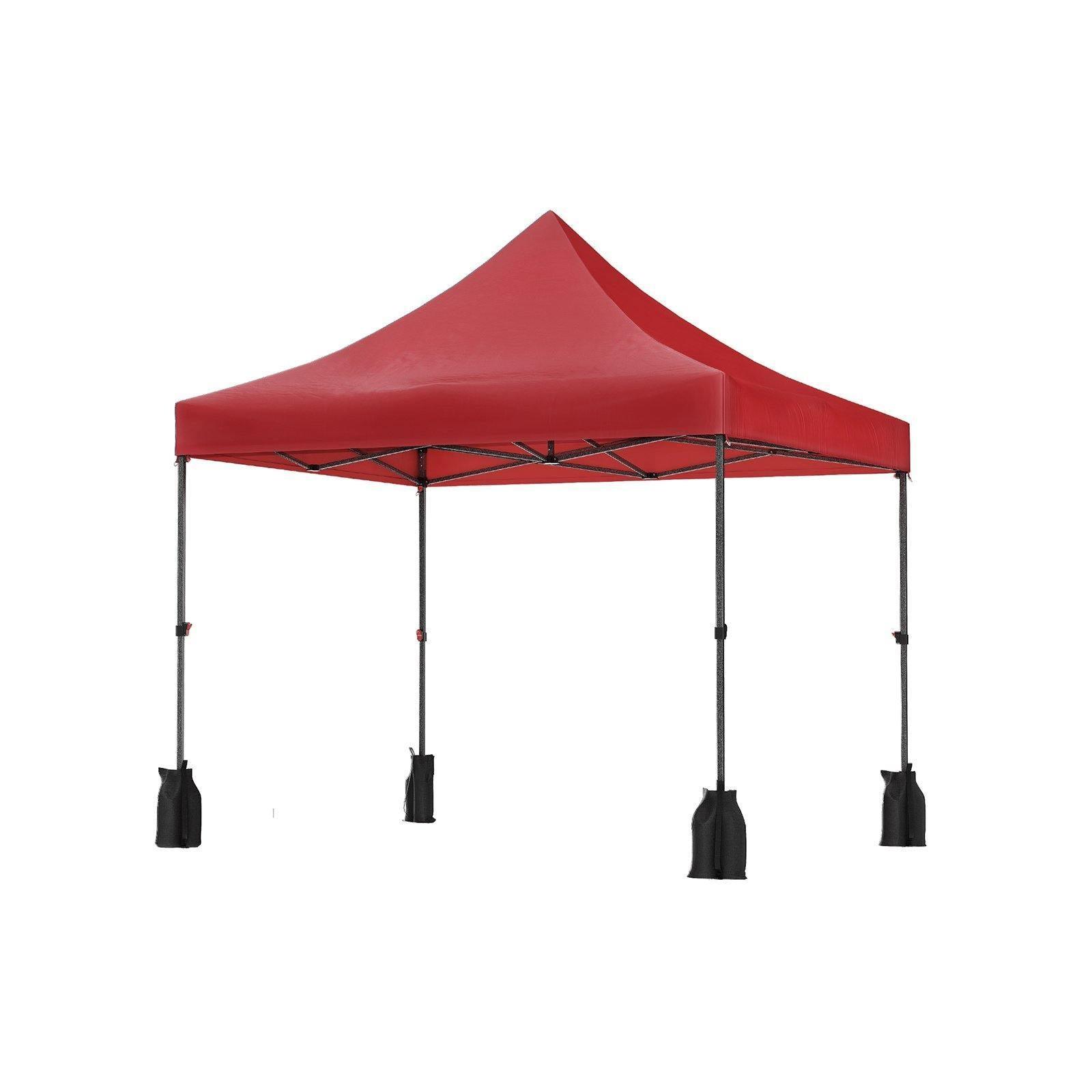 Pop Up Canopy Tent 10 x 10 Feet Red FredCo
