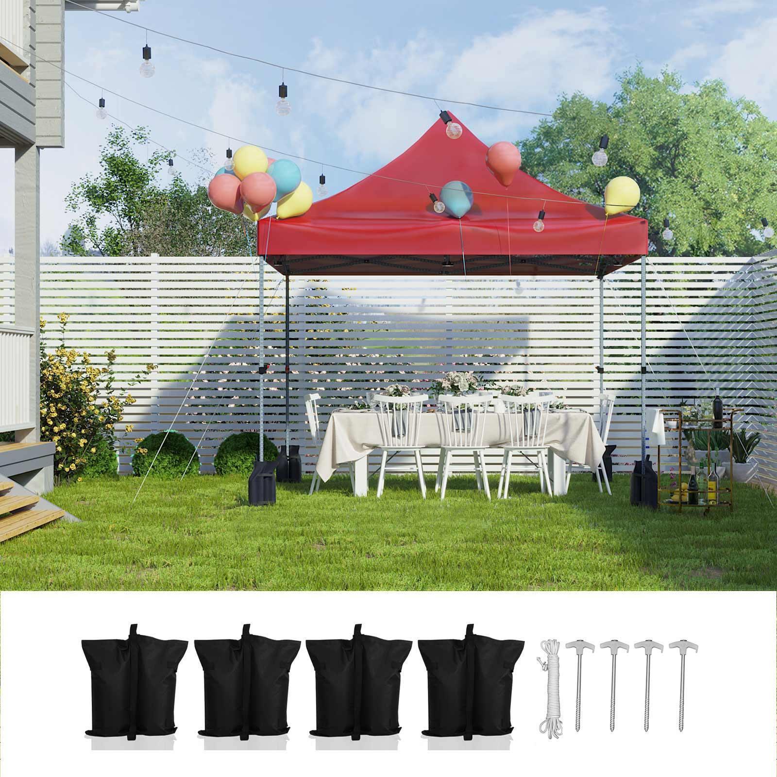 Pop Up Canopy Tent 10 x 10 Feet Red FredCo