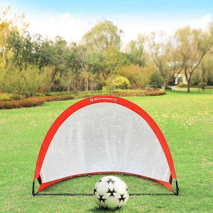 Pop-up Soccer Goal Set of 2 Red FredCo