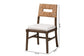 Porsha Modern Bohemian Dark Brown Finished Mahogany Wood and Natural Rattan Dining Chair FredCo