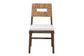 Porsha Modern Bohemian Dark Brown Finished Mahogany Wood and Natural Rattan Dining Chair FredCo