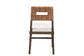 Porsha Modern Bohemian Dark Brown Finished Mahogany Wood and Natural Rattan Dining Chair FredCo