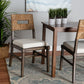 Porsha Modern Bohemian Dark Brown Finished Mahogany Wood and Natural Rattan Dining Chair FredCo