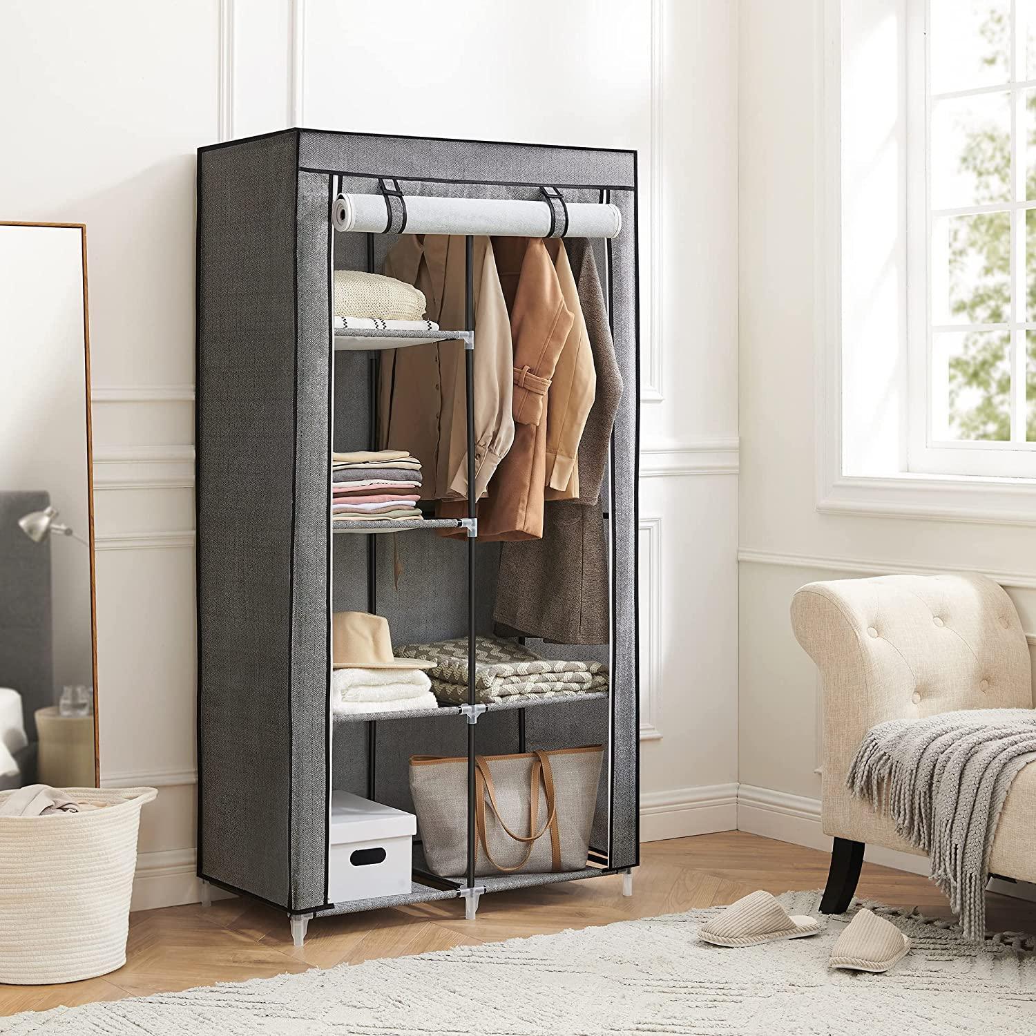 Portable Closet with Shelves, 6 Shelves FredCo
