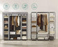 Portable Clothes Storage Organizer Gray FredCo