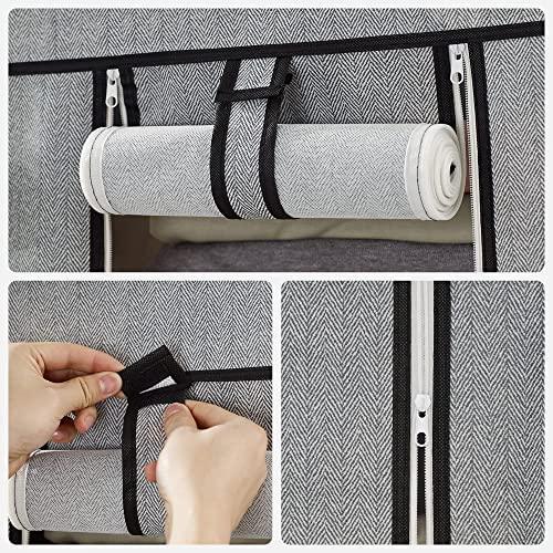 Portable Clothes Storage Organizer Gray FredCo