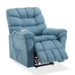 Power Lift Chair, 35 Inch Wide with Adjustable Massage and Heating System, Blue Teal FredCo