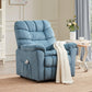 Power Lift Chair, 35 Inch Wide with Adjustable Massage and Heating System, Blue Teal FredCo