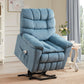 Power Lift Chair, 35 Inch Wide with Adjustable Massage and Heating System, Blue Teal FredCo