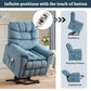 Power Lift Chair, 35 Inch Wide with Adjustable Massage and Heating System, Blue Teal FredCo