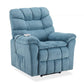 Power Lift Chair, 35 Inch Wide with Adjustable Massage and Heating System, Blue Teal FredCo