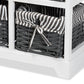Premala Modern and Contemporary Two-Tone Grey and White Finished Wood 2-Drawer Storage Unit with Baskets FredCo