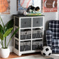 Premala Modern and Contemporary Two-Tone Grey and White Finished Wood 2-Drawer Storage Unit with Baskets FredCo