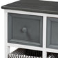 Premala Modern and Contemporary Two-Tone Grey and White Finished Wood 2-Drawer Storage Unit with Baskets FredCo