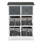 Premala Modern and Contemporary Two-Tone Grey and White Finished Wood 2-Drawer Storage Unit with Baskets FredCo
