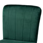Preston Modern Luxe and Glam Green Velvet Fabric Upholstered and Two-Tone Black and Gold Finished Metal 2-Piece Bar Stool Set FredCo