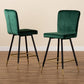 Preston Modern Luxe and Glam Green Velvet Fabric Upholstered and Two-Tone Black and Gold Finished Metal 2-Piece Bar Stool Set FredCo