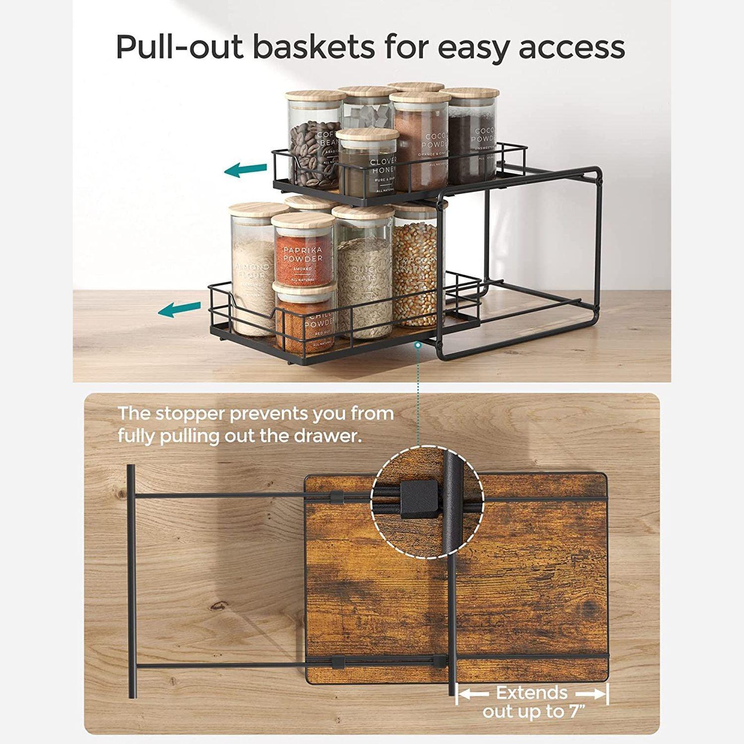 Pull Out Cabinet Organizer, Spice Rack FredCo