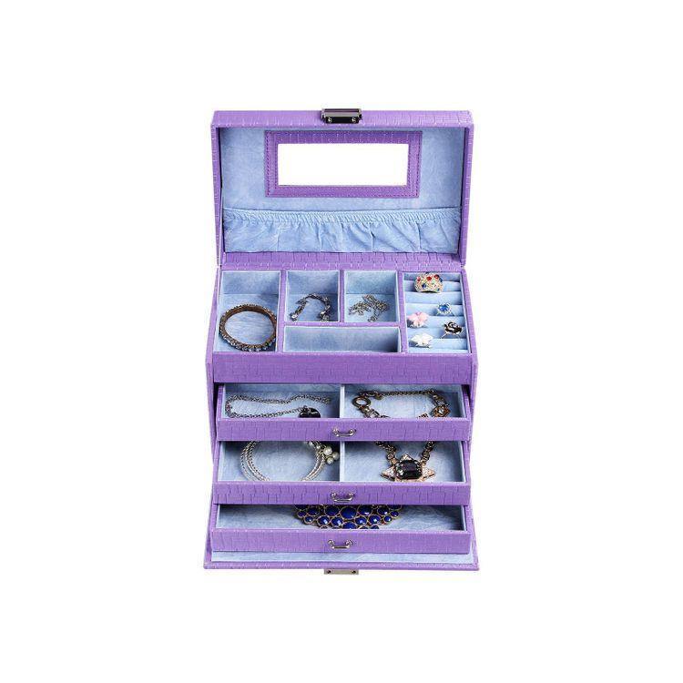 Purple Textured Jewelry Box FredCo