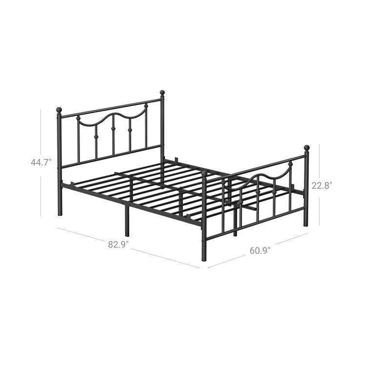 Queen Size Metal Bed Frame with Headboard FredCo