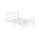 Queen Size Metal Bed Frame with Headboard White FredCo