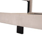 Queen Size Velvet Upholstered Platform Bed, Box Spring Needed - Beige WF212844AAA FredCo