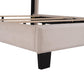 Queen Size Velvet Upholstered Platform Bed, Box Spring Needed - Beige WF212844AAA FredCo
