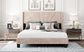 Queen Size Velvet Upholstered Platform Bed, Box Spring Needed - Beige WF212844AAA FredCo