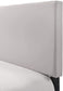 Queen Upholstered Panel Bed with Headboard, Footboard and Rails in Gray, Queen FredCo