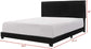 Queen Upholstered Panel Bed with Headboard, Footboard and Rails in Gray, Queen FredCo