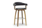 Quigley Walnut and Black Modern Counter Stool FredCo