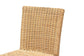 Racquel Modern Bohemian Natural Rattan and Mahogany Wood Bar Stool FredCo