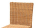 Racquel Modern Bohemian Natural Rattan and Mahogany Wood Counter Stool FredCo