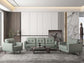Radwan Chair Pesto Green Leather FredCo