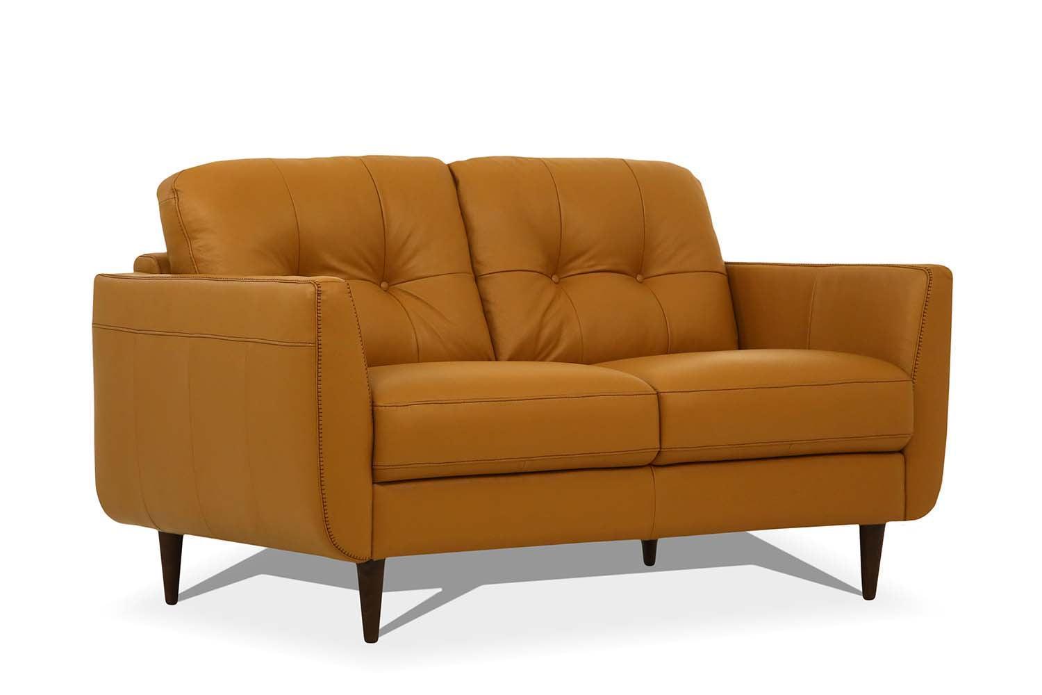 Radwan Loveseat Camel Leather FredCo