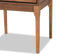 Ramiel Mid-Century Modern Ash Walnut Finished Wood and Rattan 1-Drawer Nightstand FredCo