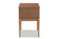 Ramiel Mid-Century Modern Ash Walnut Finished Wood and Rattan 1-Drawer Nightstand FredCo