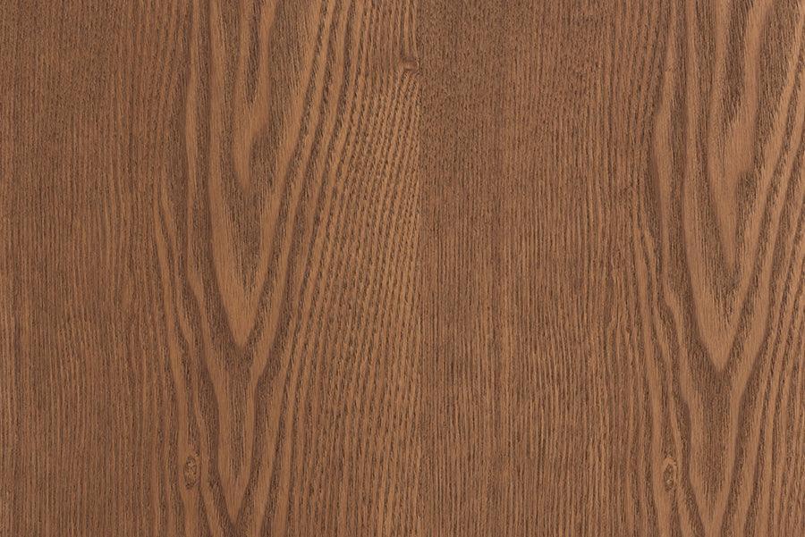 Ramiel Mid-Century Modern Ash Walnut Finished Wood and Rattan 1-Drawer Sideboard FredCo