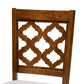 Ramiro Modern and Contemporary Grey Fabric Upholstered and Walnut Brown Finished Wood 2-Piece Dining Chair Set FredCo