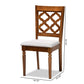 Ramiro Modern and Contemporary Grey Fabric Upholstered and Walnut Brown Finished Wood 2-Piece Dining Chair Set FredCo