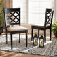 Ramiro Modern and Contemporary Sand Fabric Upholstered and Dark Brown Finished Wood 2-Piece Dining Chair Set FredCo