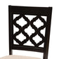 Ramiro Modern and Contemporary Sand Fabric Upholstered and Dark Brown Finished Wood 2-Piece Dining Chair Set FredCo