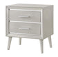 Ramon 2-drawer Nightstand Metallic Sterling 222702 Coaster FredCo