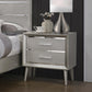 Ramon 2-drawer Nightstand Metallic Sterling 222702 Coaster FredCo