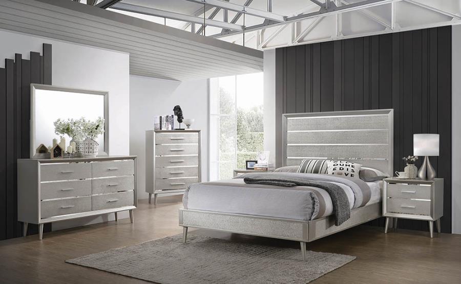 Ramon 5-piece Full Panel Bedroom Set Metallic Sterling Coaster FredCo