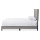 Ramon Modern and Contemporary Grey Fabric Upholstered Queen Size Bed with Nail Heads FredCo