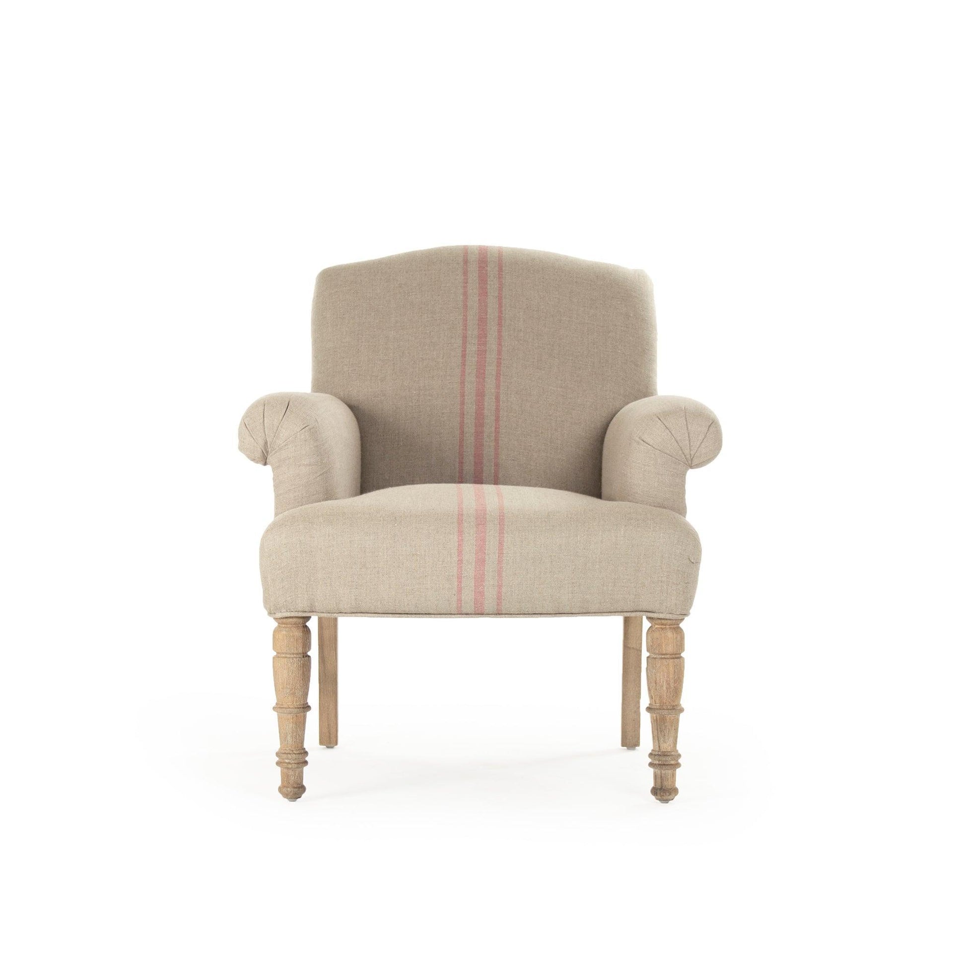 Rana Club Chair CFH132 E272 Red Stripe FredCo