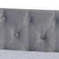 Raphael Modern and Contemporary Grey Velvet Fabric Upholstered Queen Size Daybed with Trundle FredCo