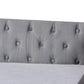 Raphael Modern and Contemporary Grey Velvet Fabric Upholstered Twin Size Daybed with Trundle FredCo